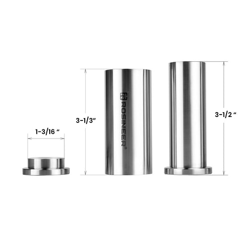 Refurbished Rosineer Pre-Press Cylindrical Mold, Stainless Steel